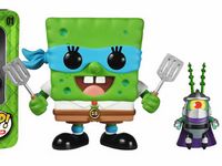 0 Spongebob Leonardo and Shredder Plankton SDCC 2014 Teenage Mutant Ninja Turtles Funko pop