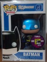 1 Metallic Blue Retro Batman SDCC 2010 DC Universe Funko pop