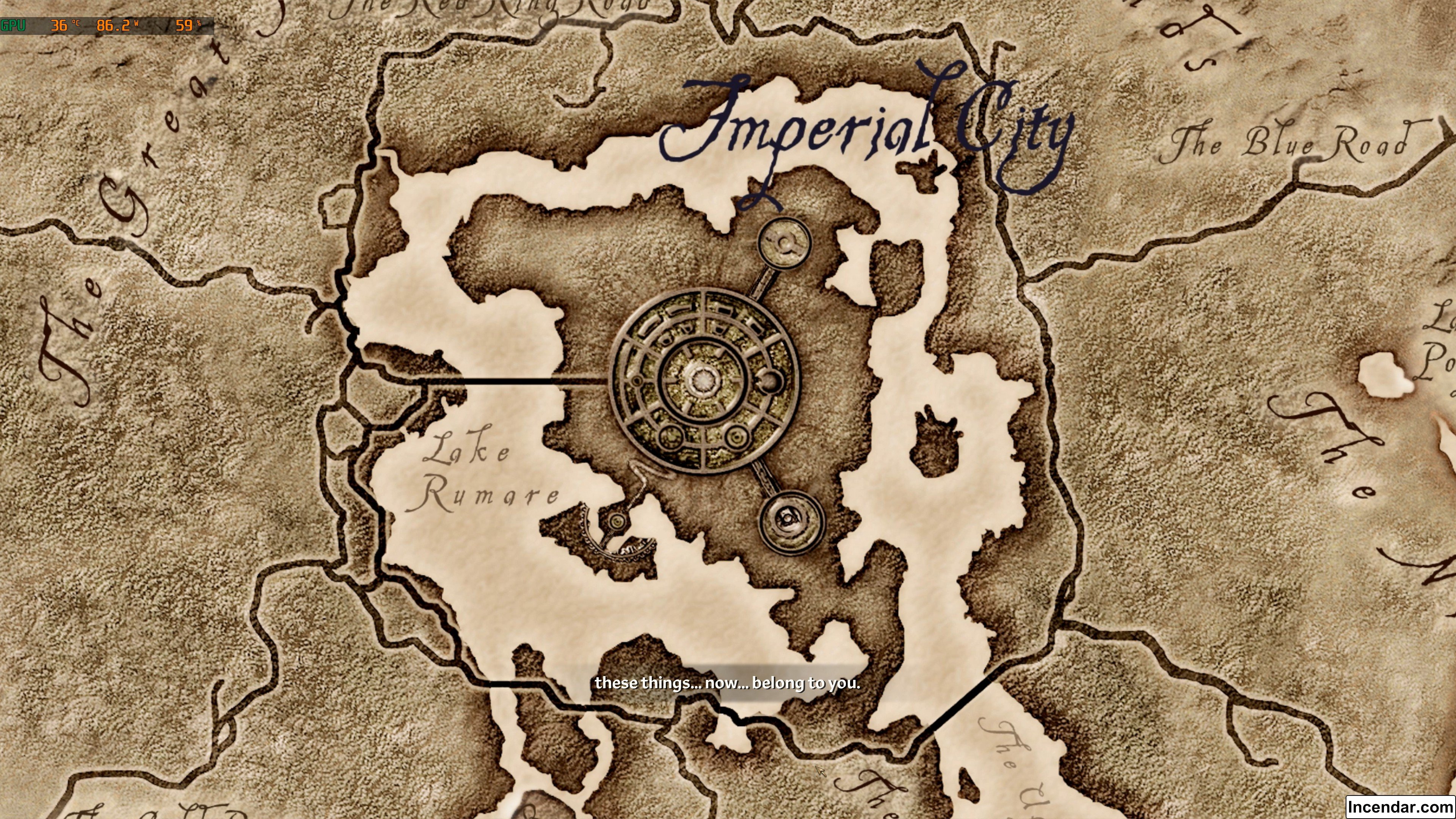 05 06 25 Oblivion Remastered Hd 4k Screenshot Image Remastered Ending Showing Original Cyrodiil Map